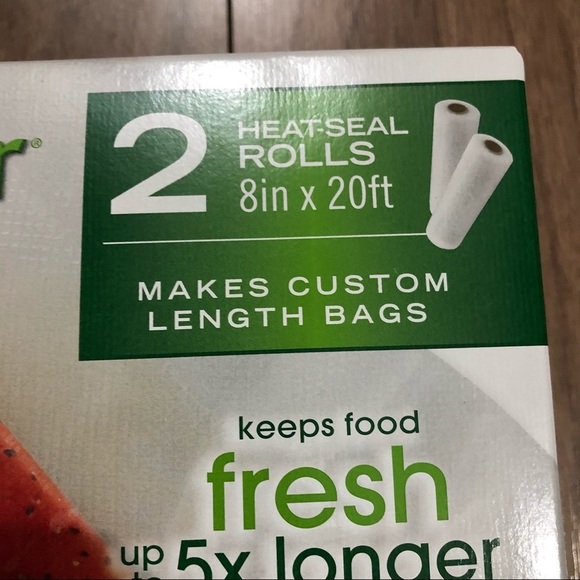 🎄Food  saver heat seal rolls x 2 - 8” x 20’ NIB - Picture 5 of 6